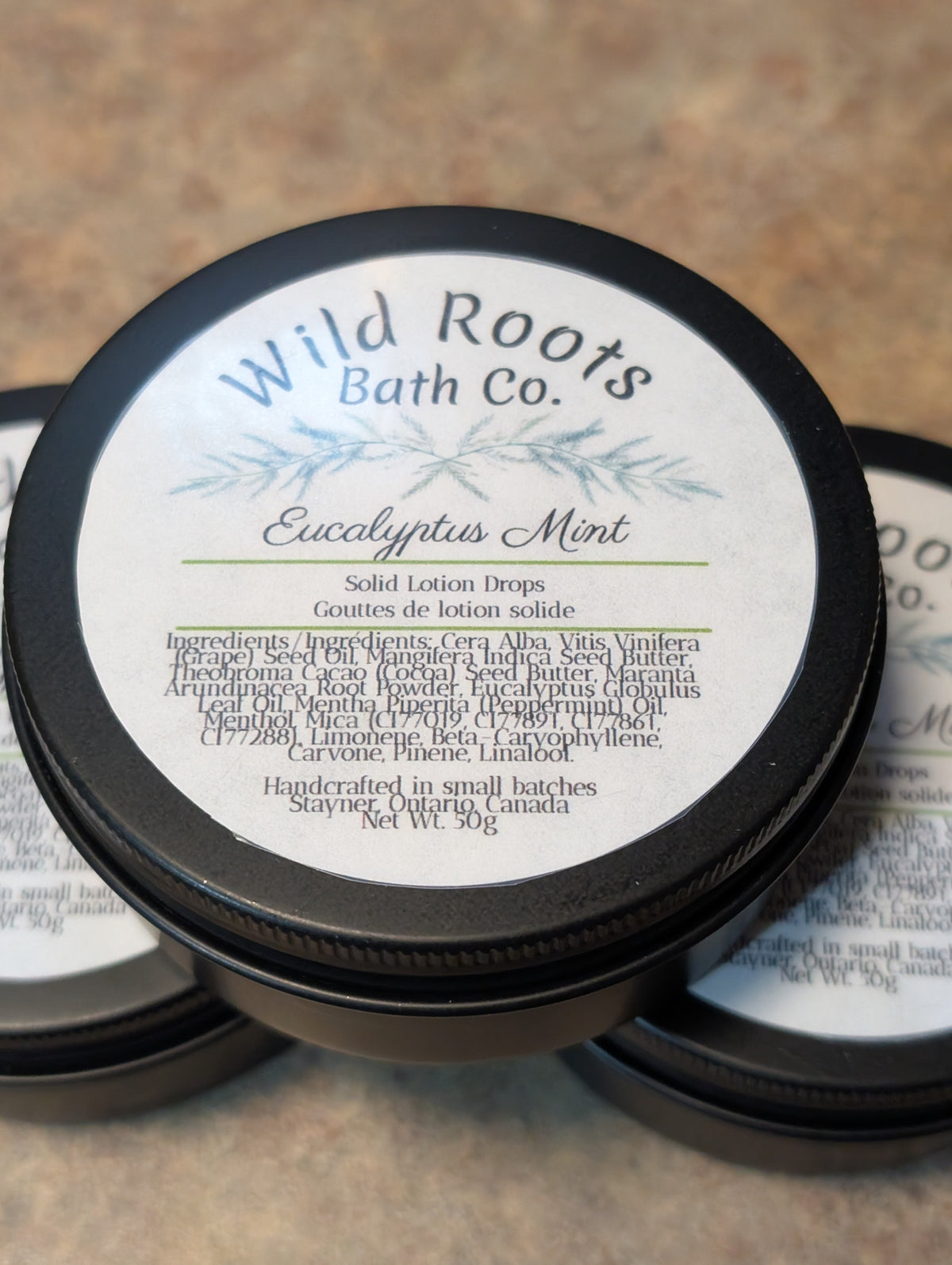 Eucalyptus Mint Solid Lotion Drops