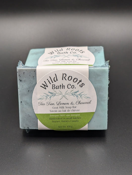 Tea Tree, Lemon & Charcoal Goat Milk Soap Bar