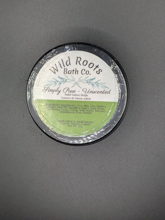 Simply Pure Unscented Solid Lotion Drops