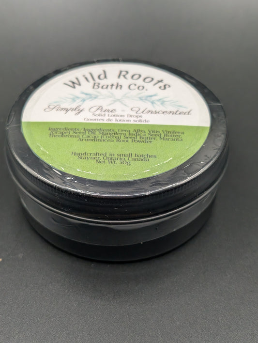 Simply Pure Unscented Solid Lotion Drops